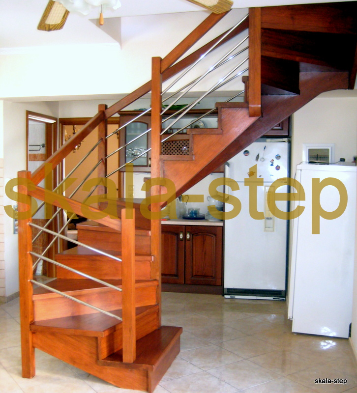 Σκάλα μεζονέτας γωνιακή  | Ντουσιέ χαιδάρι