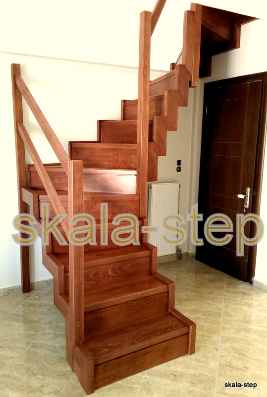 Ξύλινη εναέρια | σκάλα | σε σχήμα Π